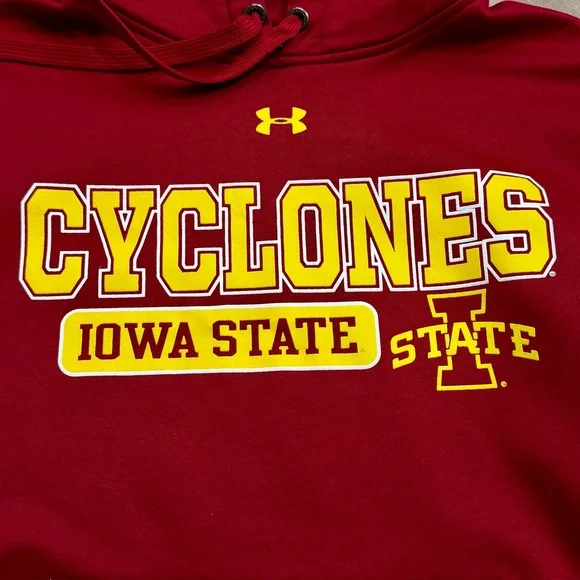 Iowa State Cyclones Size M Loose Under Armour Athletic‎ Dept. Hoodie Sweatshirt - Picture 7 of 10